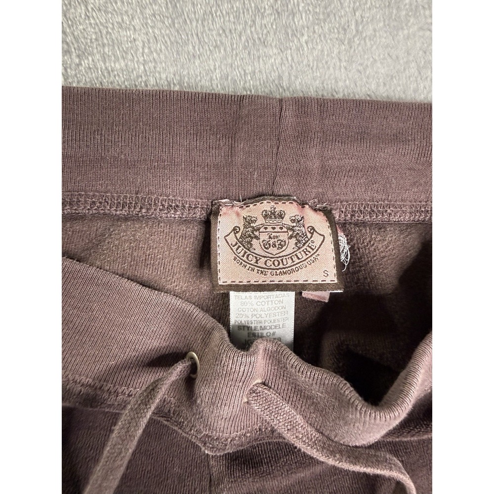 Juicy Couture Vintage Y2k Brown Velour Track Pants Women's Sz S Script Graphic - Picture 2 of 6